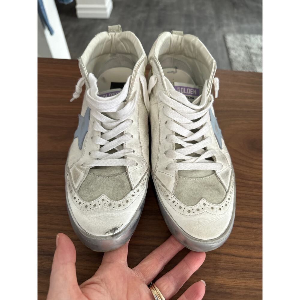 Golden Goose Mid Star Mixed Leather Sneakers Size 40(10) - Picture 2 of 12